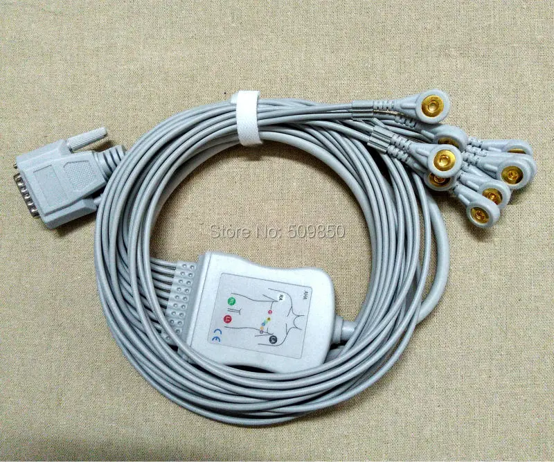 Eletrocardiograma Cardioline Ar600 4,7 k кабель ЭКГ 10 цельный кабель ЭКГ кабель кнопки на терминал