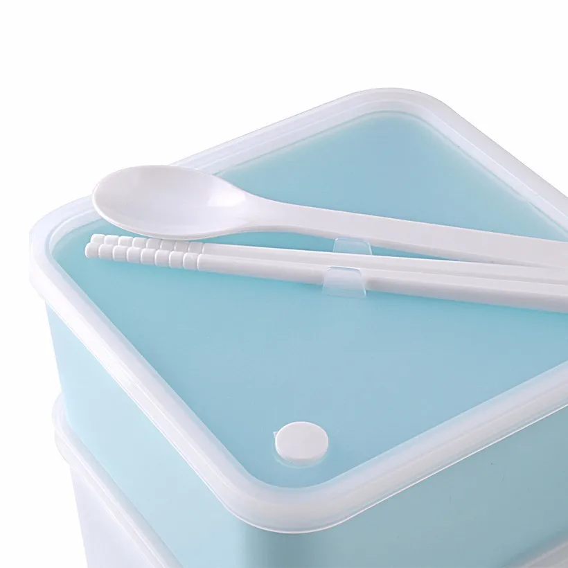 Здоровые материалы Ланч-бокс 2 слоя герметичные Bento коробки микроволновая посуда