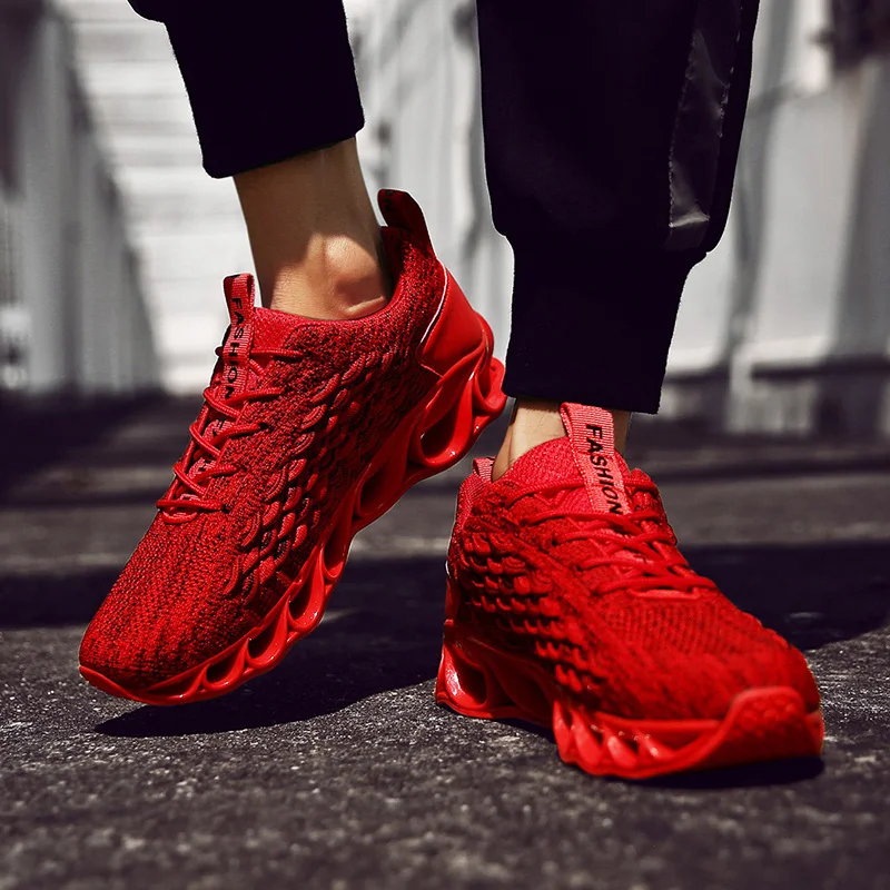 Летние мужские кроссовки для бега уличные треккинговые дышащая Нескользящая