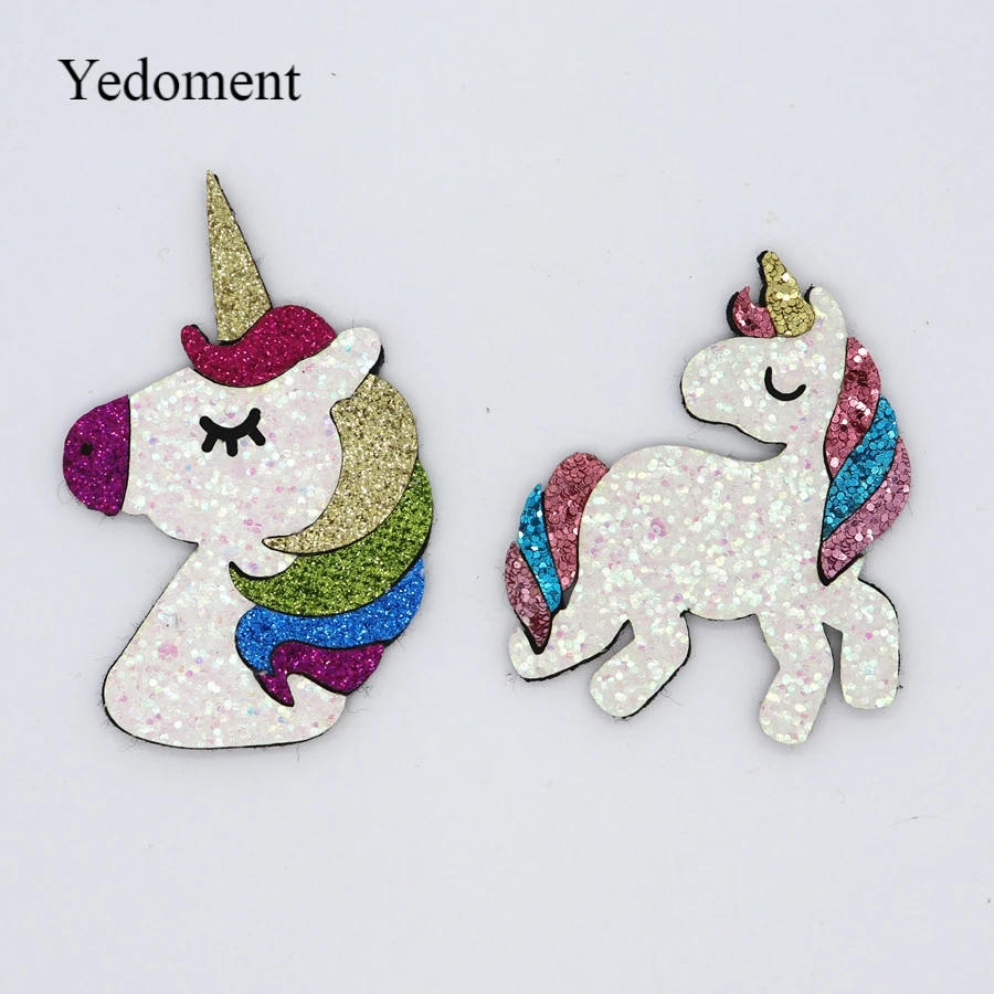 Блестящие кожаные не тканые ткани для заколки волос 20 шт. аппликационные