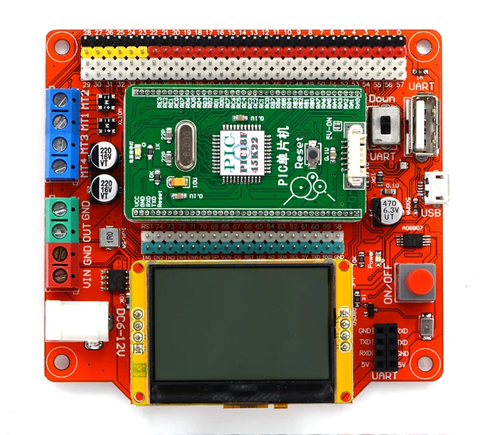 Для Blow board + PIC (pic18f45k22) core 128X64 screen intelligent control kit|kit kits|board boardcore kits |