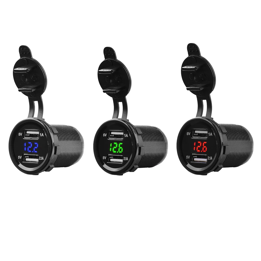 Универсальная автомобильная/мотоциклетная розетка 5 В/3 1 а с двумя USB-портами и