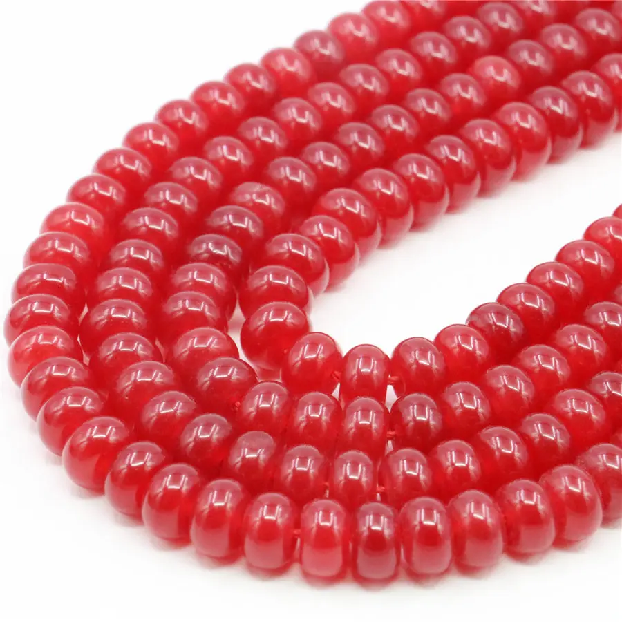 5X8mm красный розовый синий нефрит халцедон Rubys Abacus Jaspers свободные шарики из