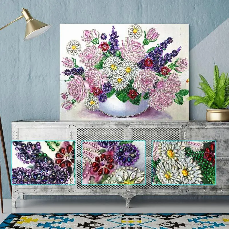 5D DIY Алмазная картина особой формы цветок вышивка крестиком Мозаика набор для рукоделия часть Набор для вышивания крестиком Кристалл искусство