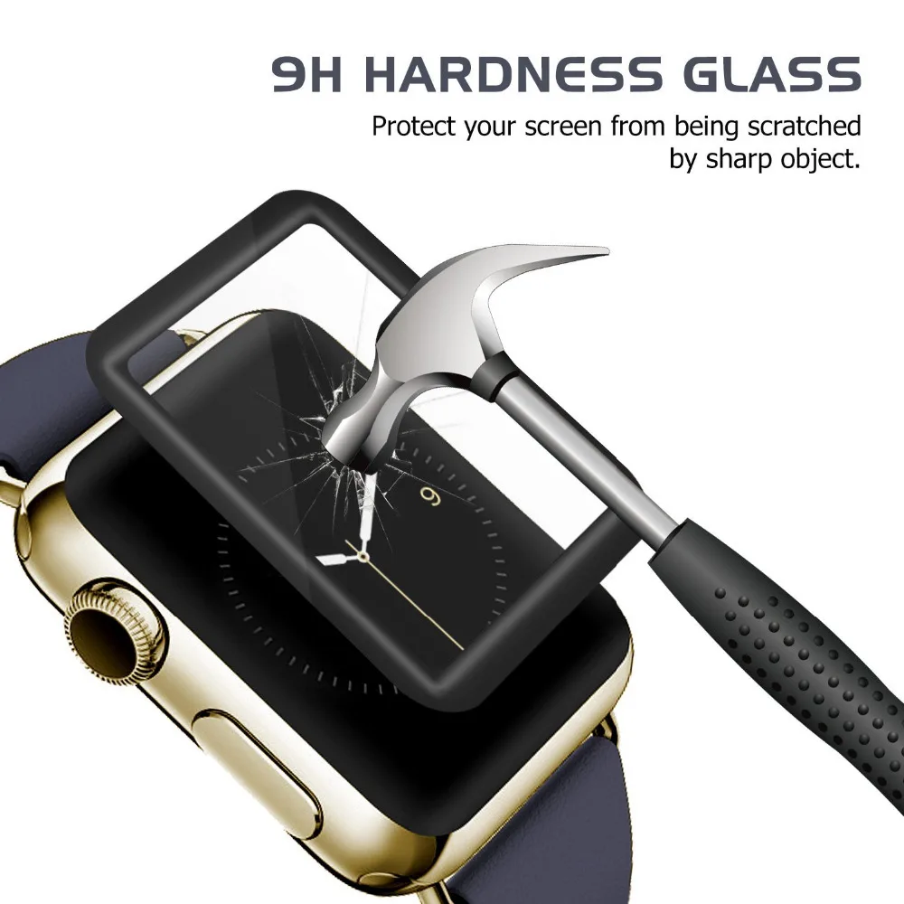 Защитная пленка Suntaiho 4D для apple watch 4 полноразмерная гелевая стеклянная с мягкими