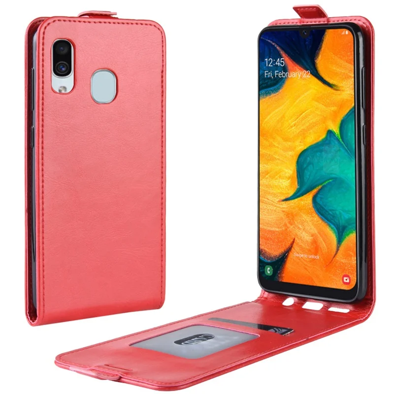 For Samsung Galaxy A30 A20 Case cover wallet flip Leather protection pouch phone case couqe A305F bag | Мобильные телефоны и