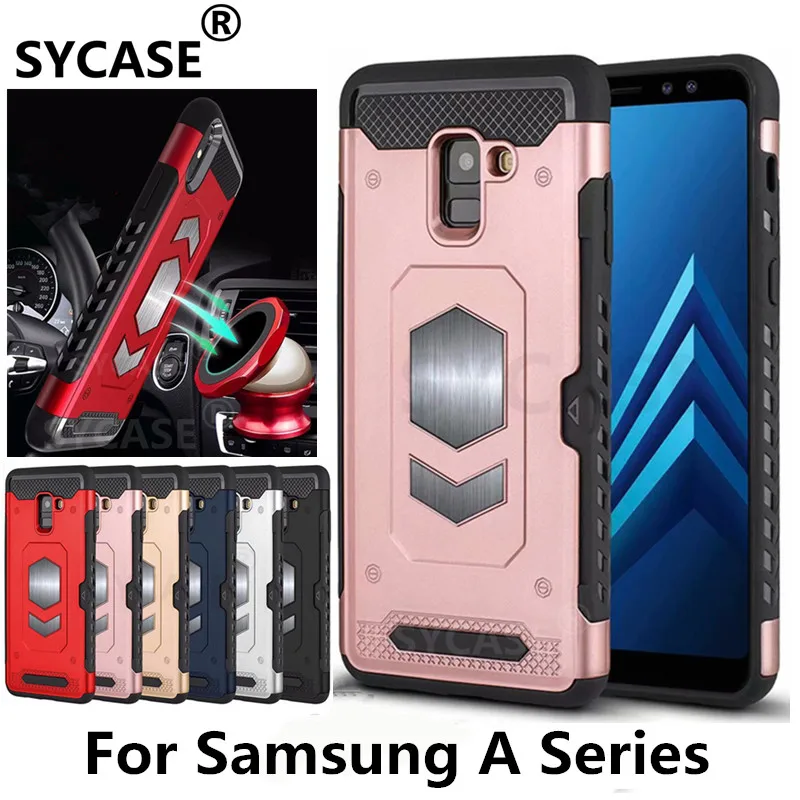 SYCASE многофункциональный чехол-броня для карт в виде ракушки samsung A5 A7 A6 плюс A8 2018 A9
