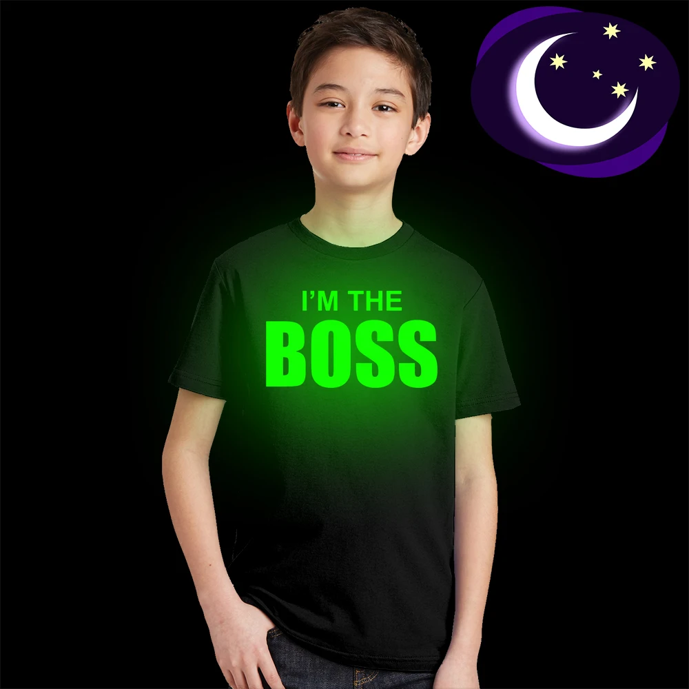 Летняя одежда для мальчика я с надписью Boss световой комплект одежды из футболки