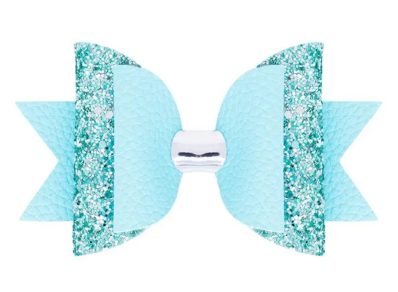 

4.7 inch 9 Colors Big Glitter hair bow clips, Metallic Bow Hair Clip Faux Leather and Glitter Hair Accessories 30pcs/lot