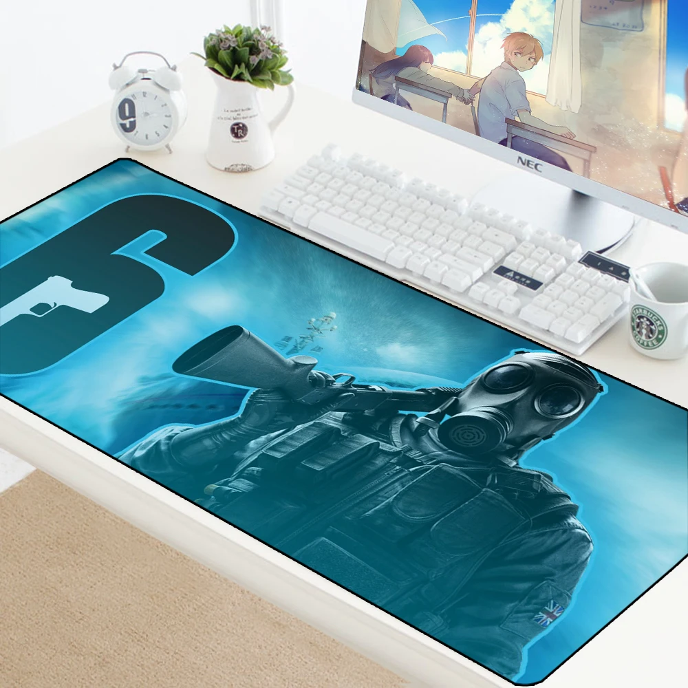Большой коврик для мыши Rainbow Six Siege, геймерский игровой коврик, большой коврик для мыши, Настольный коврик для ПК, компьютера, ноутбука, XL 700X300 мм