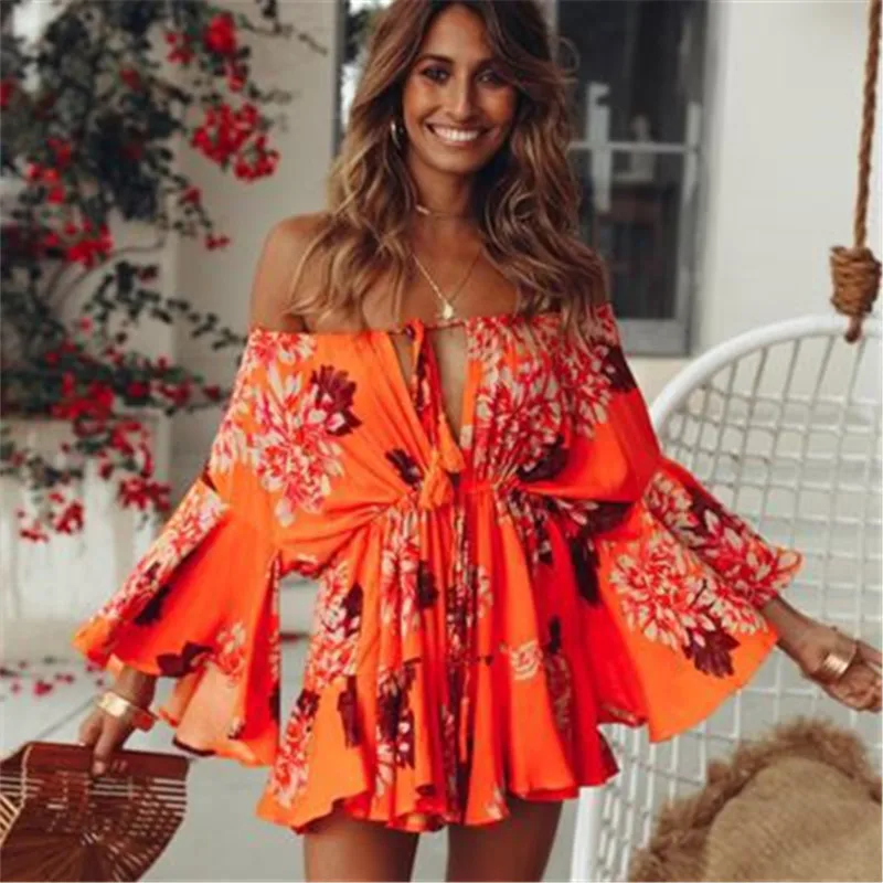 2019 женские летние богемные пляжные платья вечерние сексуальные элегантные мини