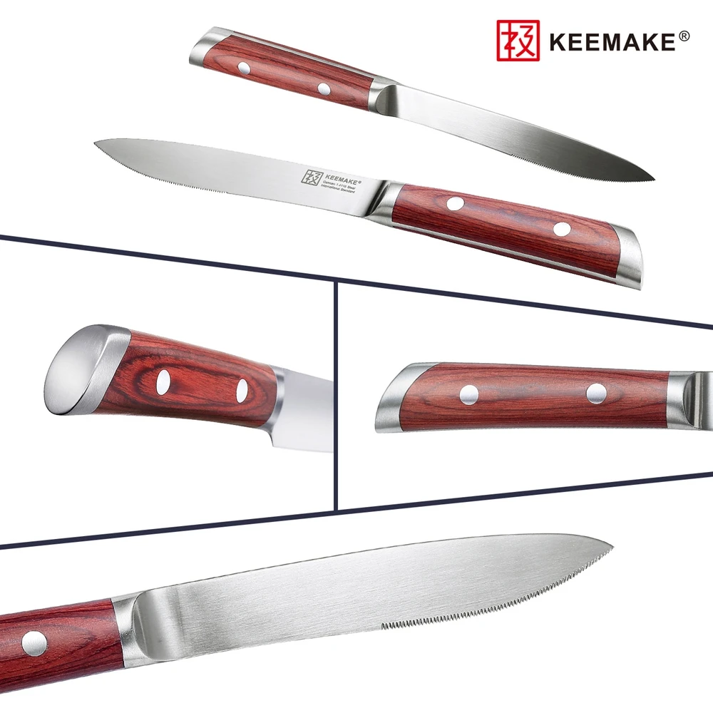Подарочная коробка SUNNECKO набор из 4 ножей для стейка с немецким 1 4116 стальным