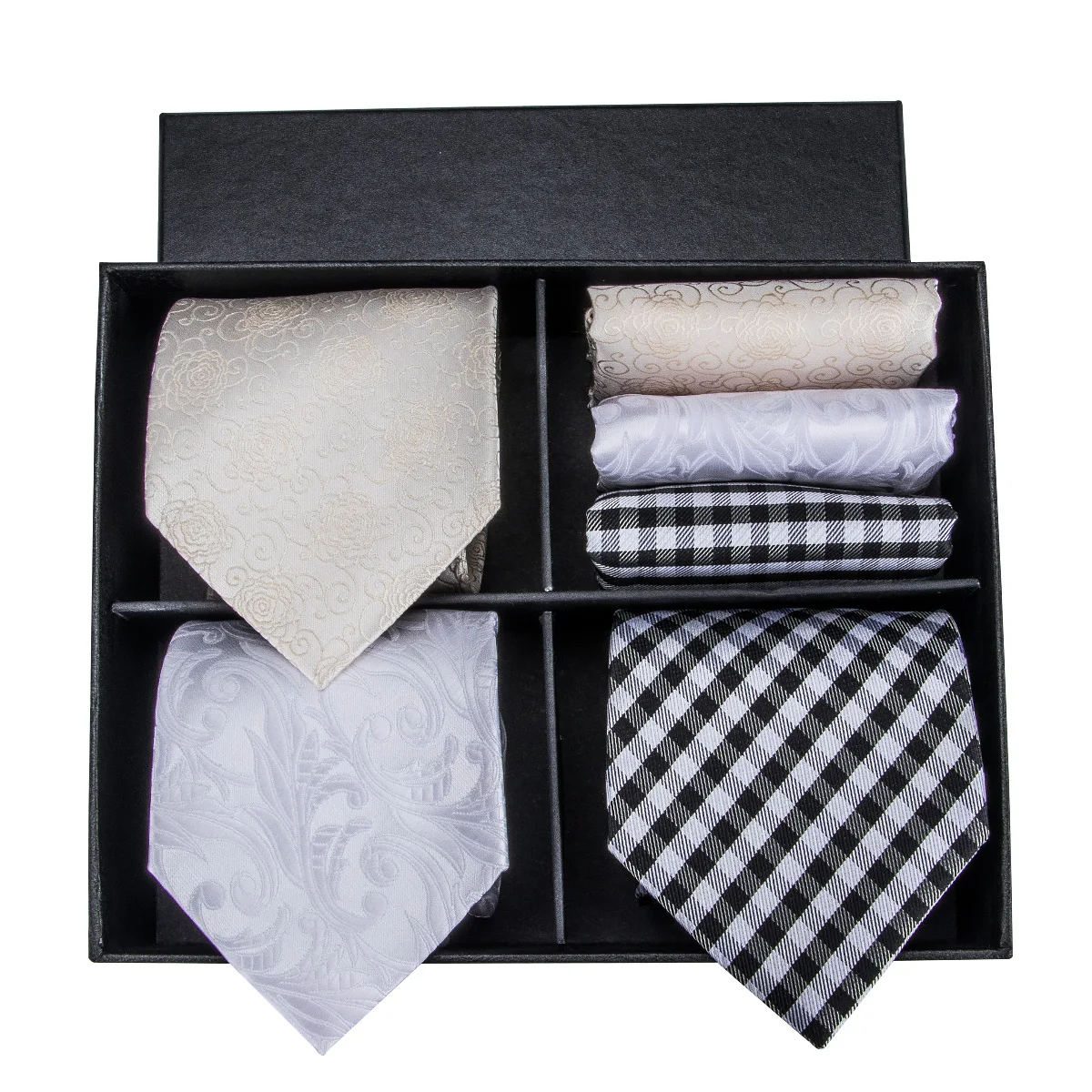 Hi Tie шелковые мужские галстуки Hanky запонки набор галстук с подарочной коробкой