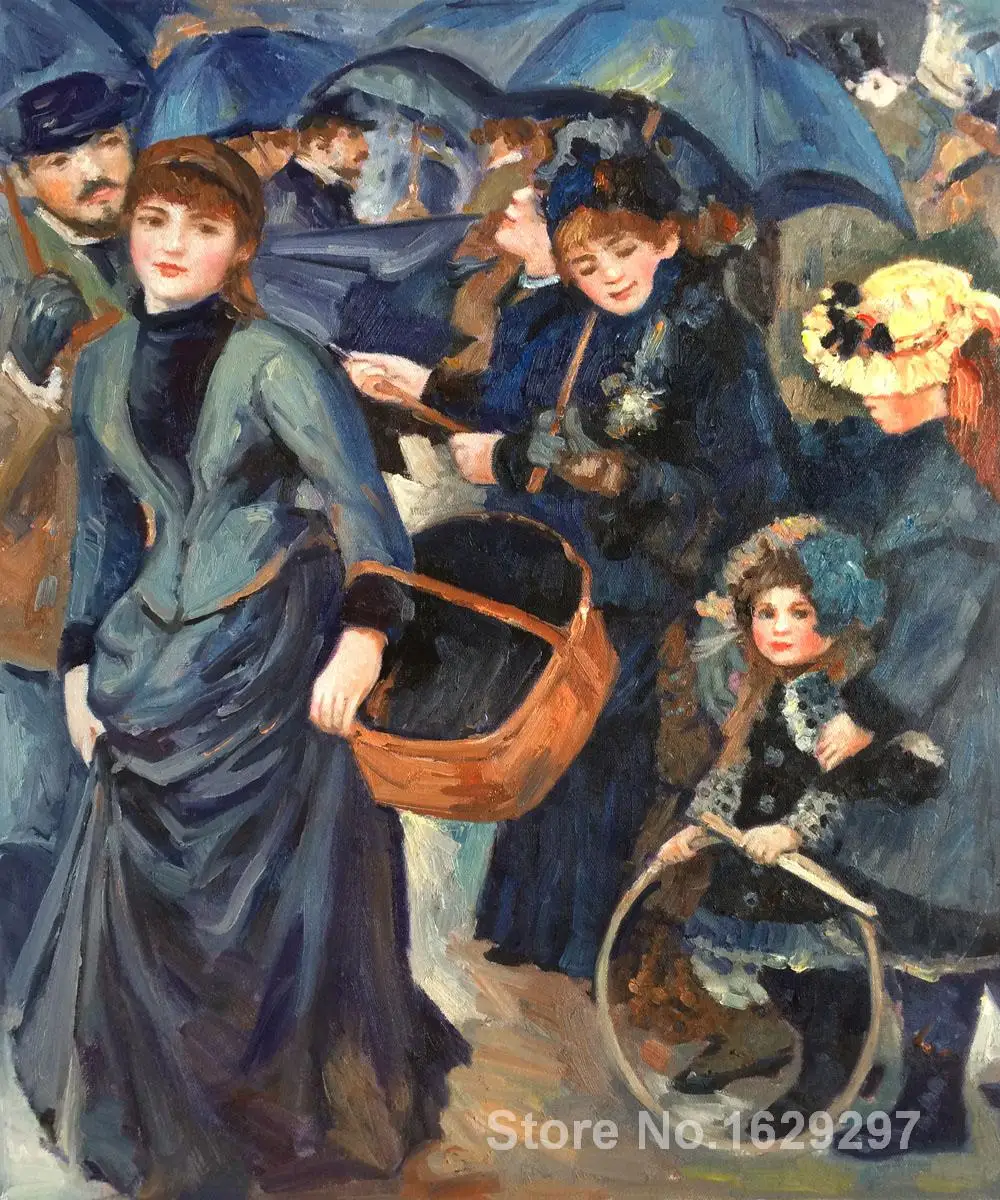 Тканевые репродукции от Pierre Auguste Renoir Зонты настенное Искусство Ручная роспись