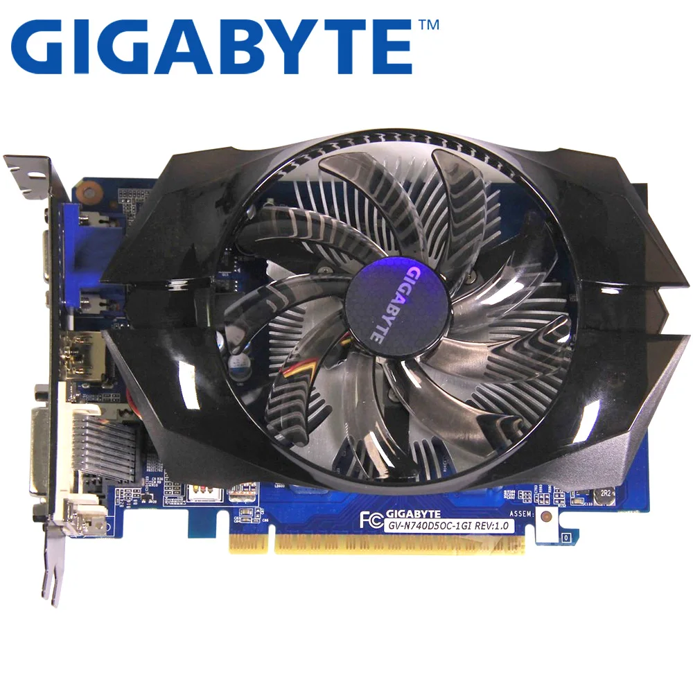 

GIGABYTE Graphics Card Original GT740 1GB 128Bit GDDR5 Video Cards for nVIDIA Geforce GT 740 Used VGA Cards stronger than GTX650