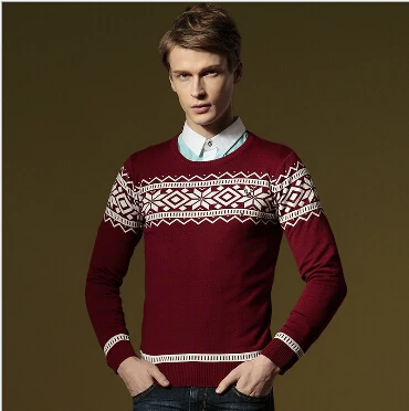 Корейский печать теплый свитер мужской | Мужская одежда