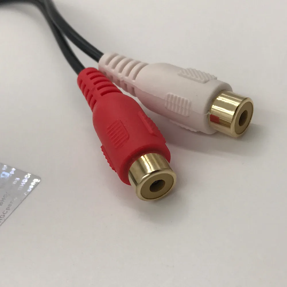 3.5mm Jack to 2 RCA Female Cable Gold Plated High Quality Stereo Audio For Headphone 20cm 1Pcs | Электроника