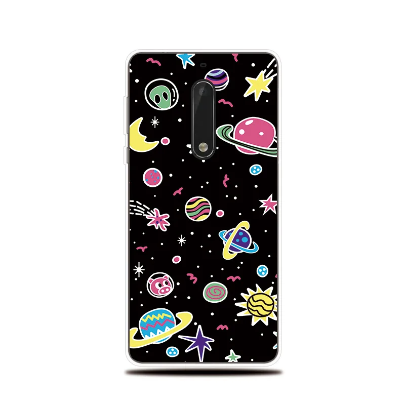 Silicone Phone case For Nokia 2.1 3.1 5.1 6.1 Plus Soft Cover Outer Space Planets Pattern Shell 3 5 6 8 Case |