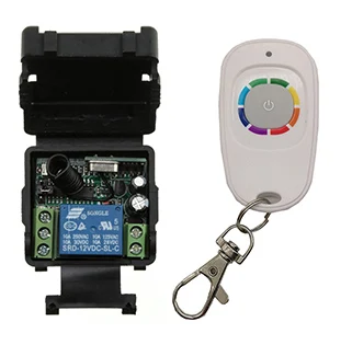 

Mini Wireless RF Remote Control Light Switch 10A Relay Output Radio DC12V 24V 1 CH Channel 1CH Receiver Module +Transmitter