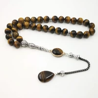 man tasbih natural tiger eye stone muslim prayer beads islamic eid ramadan guality gifts rosary 33 66 99 beads