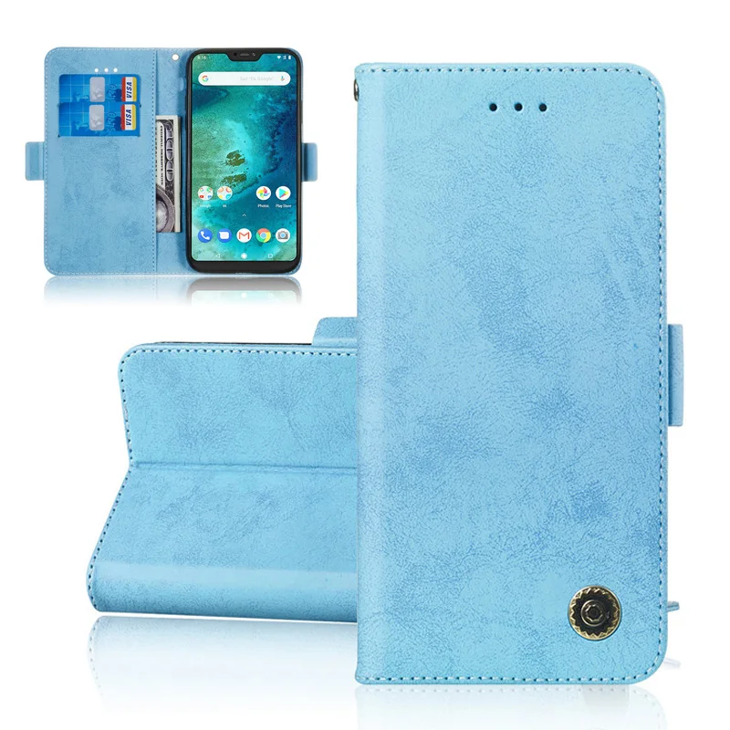 Чехол-книжка из искусственной кожи с бумажником для Xiaomi Pocophone F1 Mi A2 Lite Redmi 5 Plus S2 6A