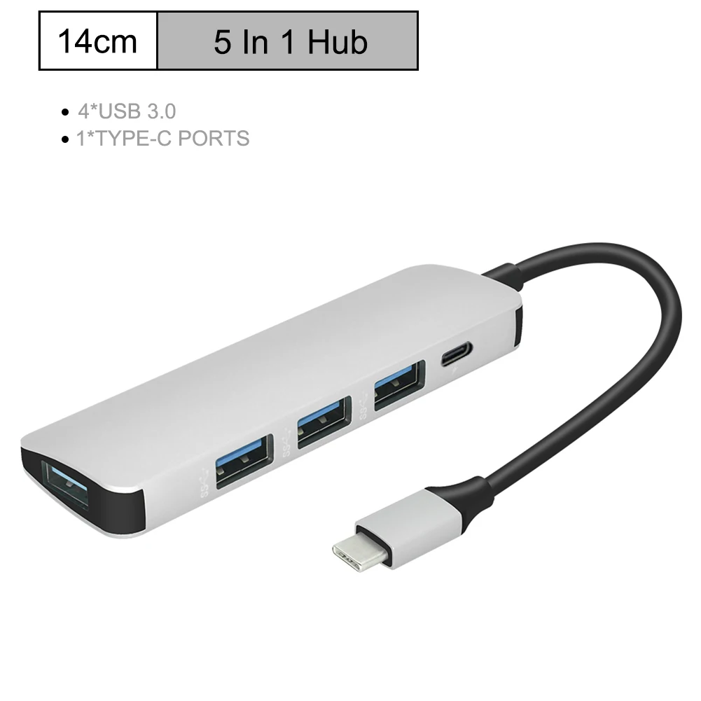 5 в 1 мульти концентратор USB Type C Hdmi PD порт доставки питания 4 3 0 порта адаптер для Mac