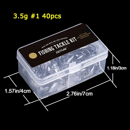 40pcs 3.5g Набор крючков Goture Jig Head 3,5 г/5 г/7 г/10 г/14 г стакан рыболовный крючок снасть Мягкая приманка морской стоячий Вибрационный крючок Карп Рыболовный крючок - Цвет: 40pcs 3.5g