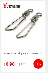Yuewins 50 шт. рыболовные снасти из нержавеющей стали с защелкой, поворотные безопасные защелки, рыболовные крючки с разъемом, снасти, аксессуары QA289