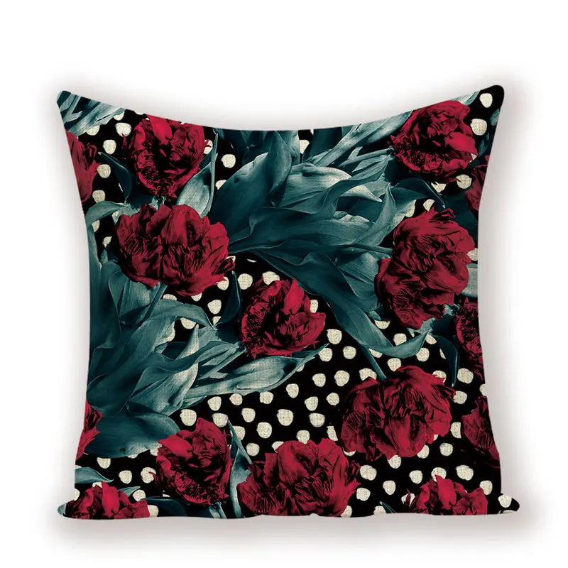 Винтажные декоративные наволочки для подушек чехол диванных с цветами