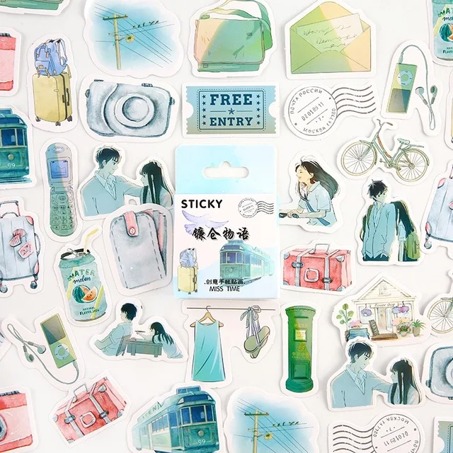 

Kamakura story Decorative Stationery mini Stickers set Scrapbooking DIY Diary Album Stick Lable Kawaii Japanese Stationery