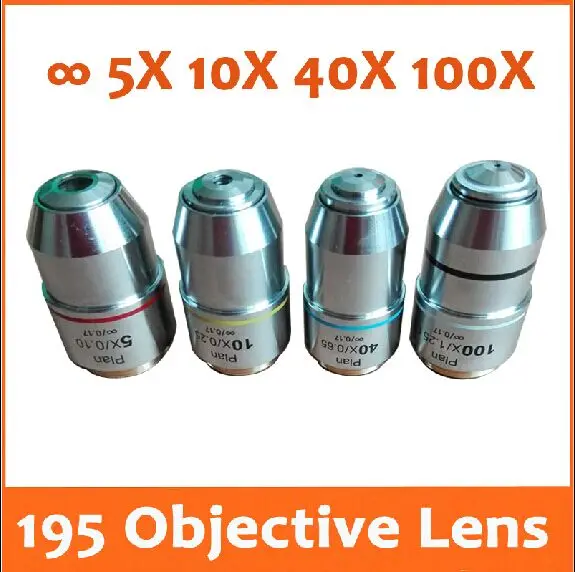 

1PC 20X L=195 Infinity Plan Achromatic Objective Lens for Educational Lab Medical Bio-Microscope Biological Microscope 20.2mm
