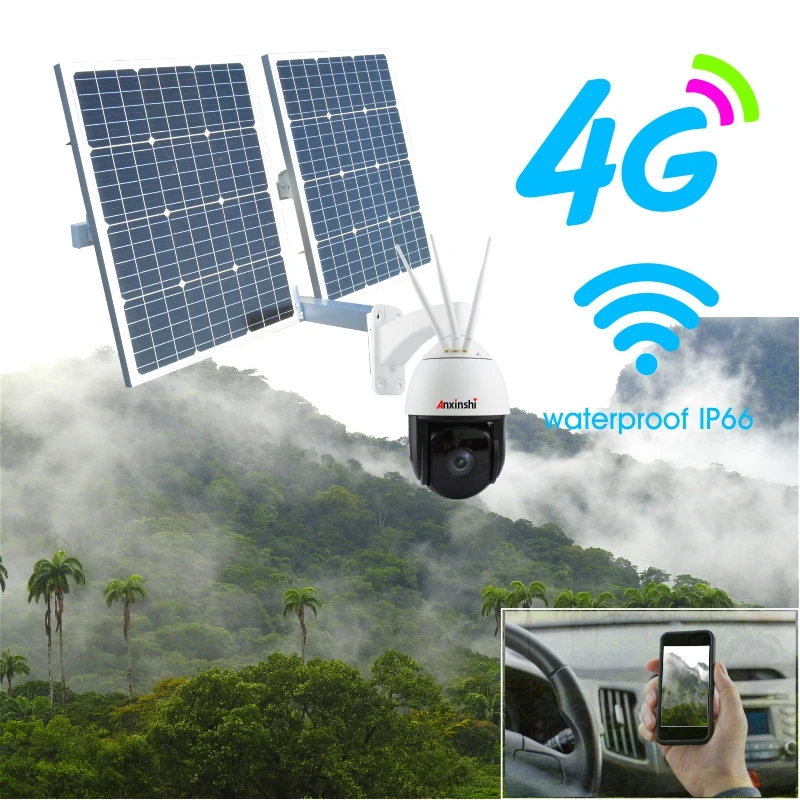 120 Вт солнечная панель для 3g 4G WiFi PTZ IP камера Беспроводная Сеть HD 1080P Onvif P2P наружная безопасность CCTV IP камера 2 DC Выход
