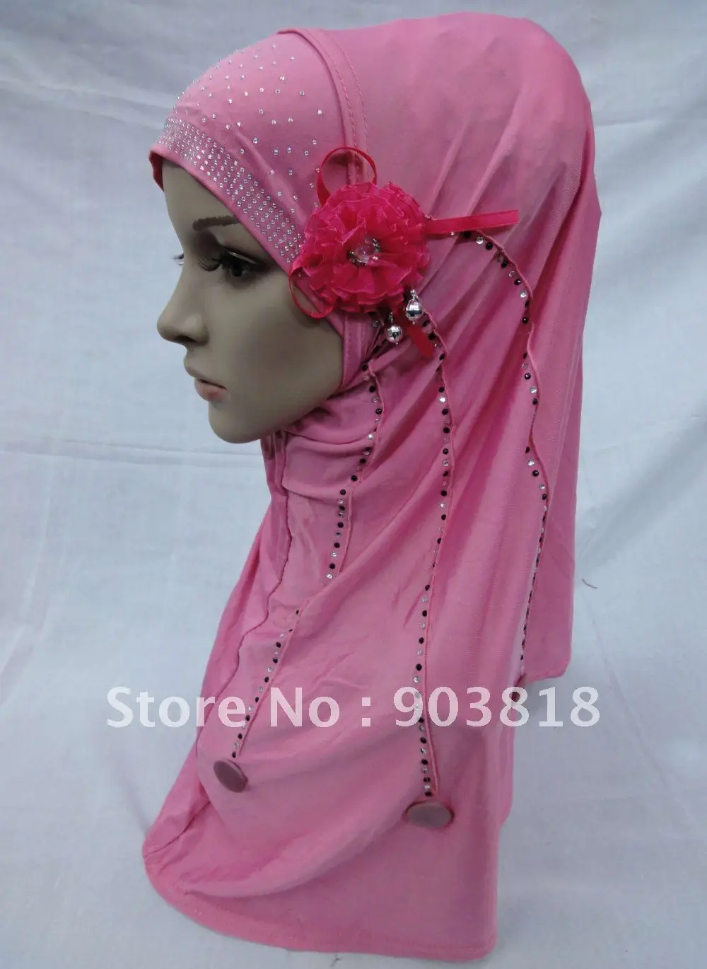 free shipping muslim higabs with one piece hand-made flowers scarf islamic hijab scarfs 121108 | Аксессуары для одежды