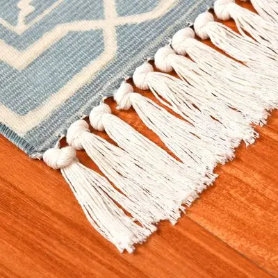 Винтажный ковер для дивана гостиной спальни из хлопка с кисточками окрашенная