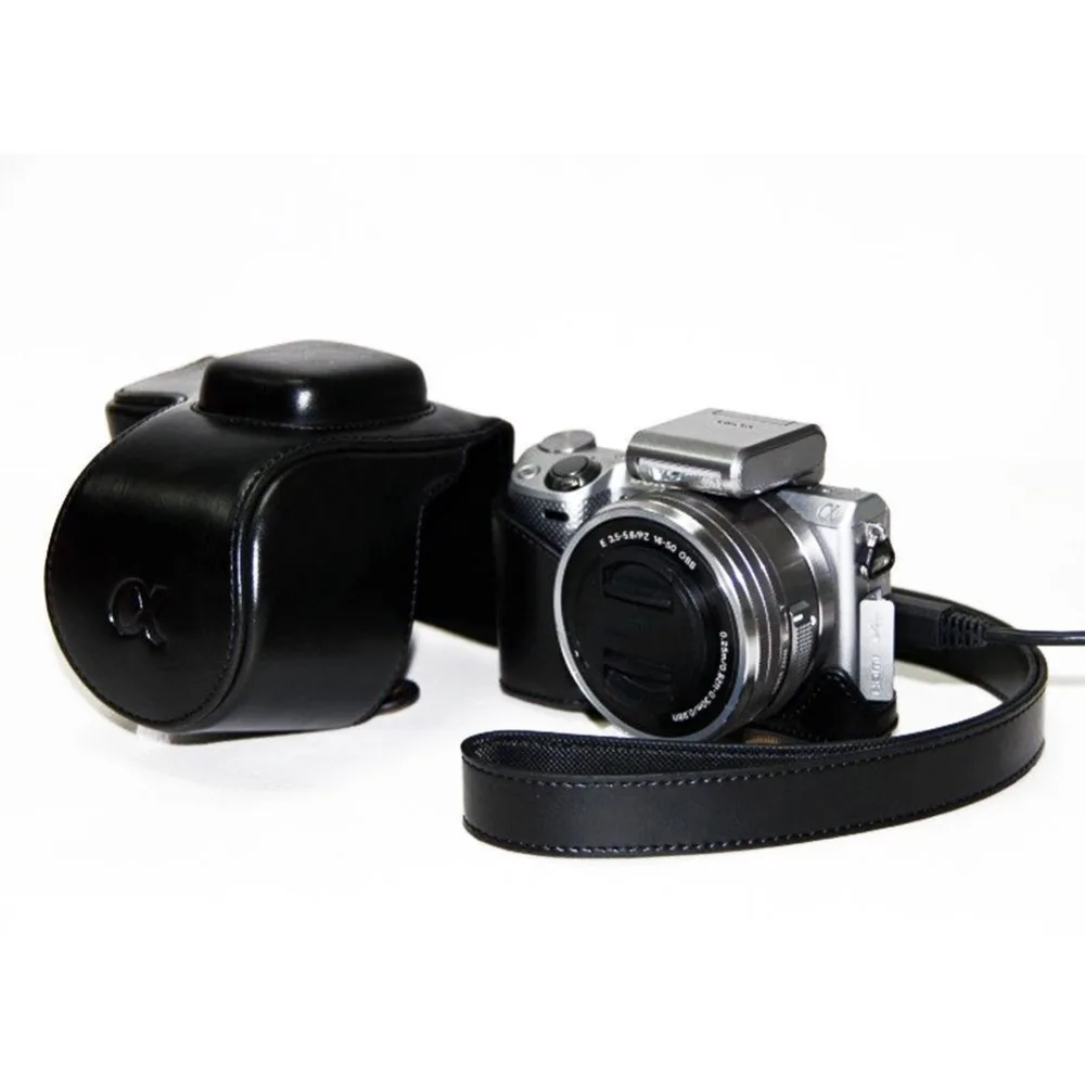 Премиум кожаная сумка для камеры чехол Sony A6000 A6100 A6300 A6400 NEX6 A5000 A5100 камера с