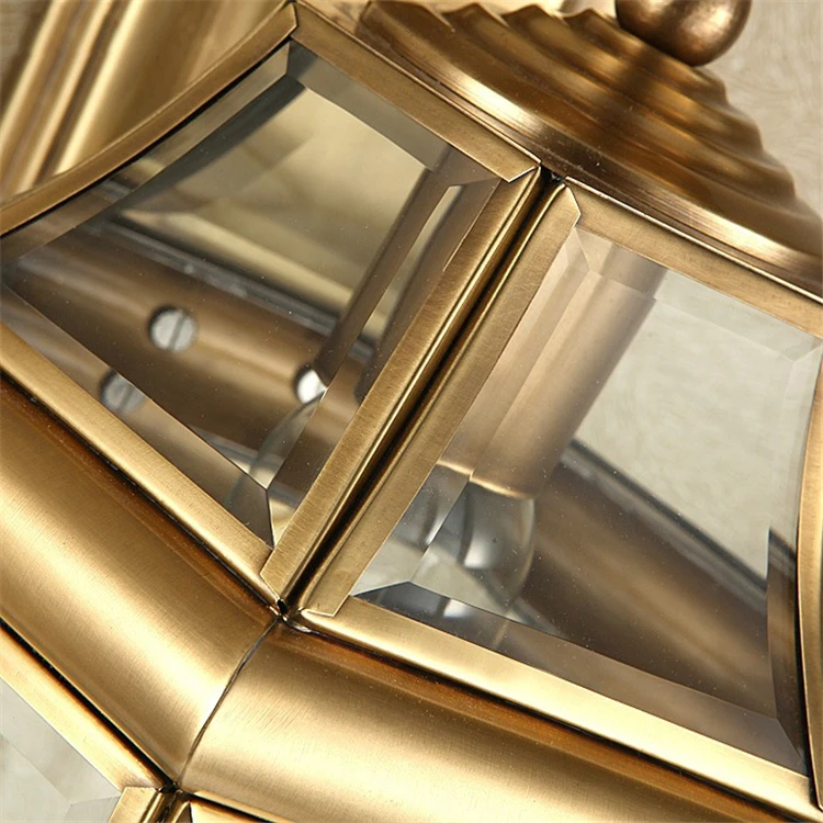 Европейская медная уличная настенная лампа водонепроницаемый светодиодный