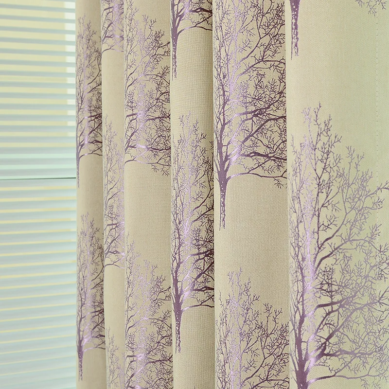 Жаккардовые занавески с изображением дерева по низкой цене роскошные для