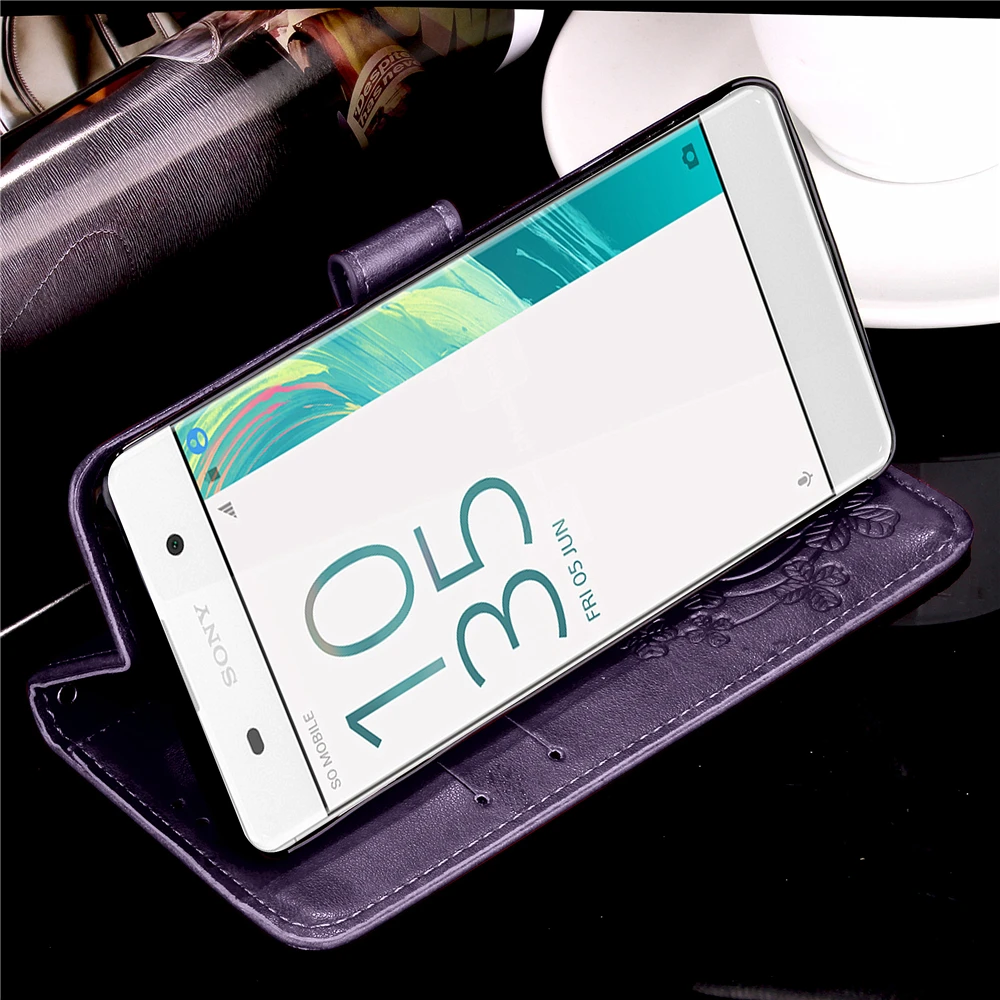 Роскошный кожаный чехол-бумажник с откидной крышкой для sony Xperia Z2 Z3 Z5 Compact X XZ XZ1 XZ2 XA XA1 XA2 Ultra XZ3 L1 L2 L3 1 10 Plus