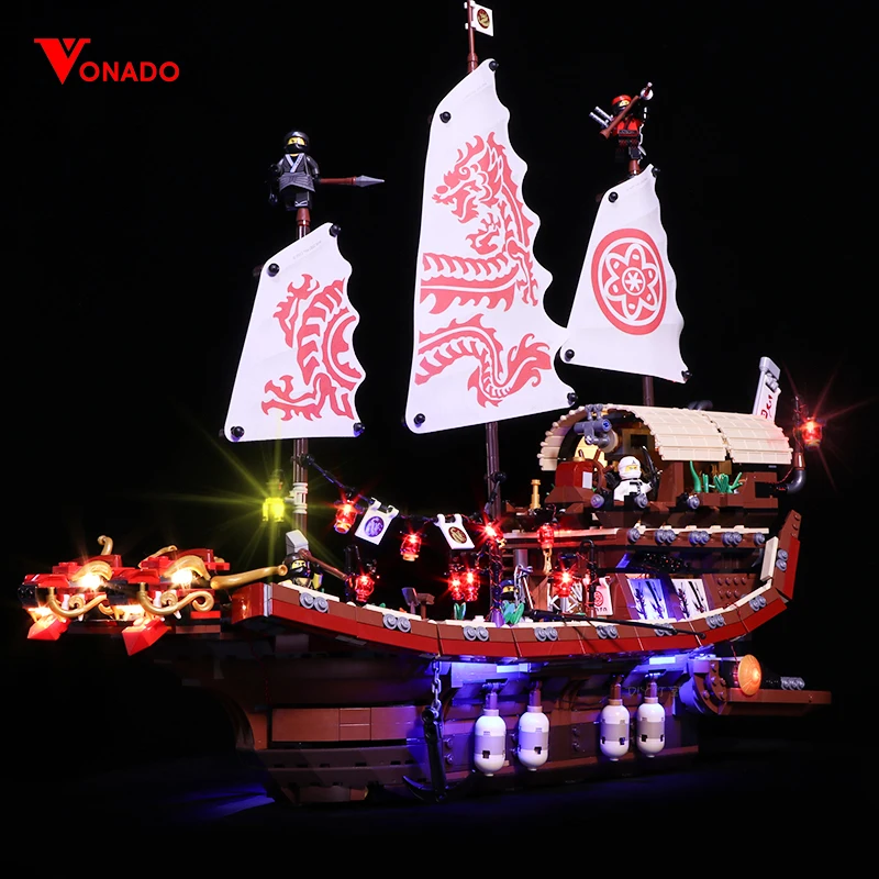 Светодиодный светильник для Stzhou 06057 Legoing Ninjago 70618 модель лодки из фильма &quotBounty&quot