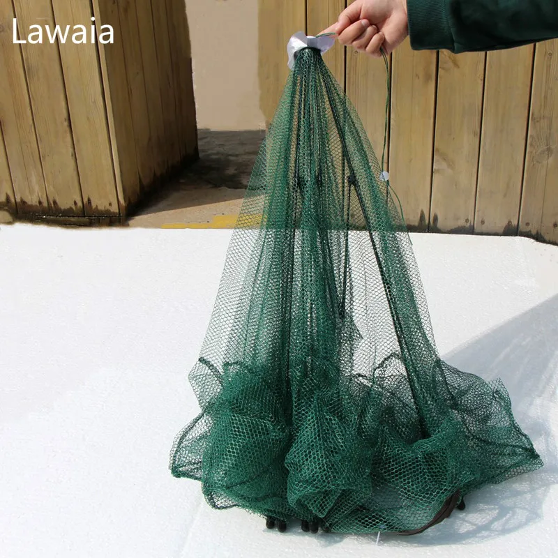 Рыболовные сети Lawaia 8 Hols складная сеть нейлоновая ловушка для креветок