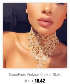 StoneFans богемное массивное большое ожерелье чокер Стразы ювелирные изделия модный бренд Чокеры ожерелье s для женщин рождественские подарки