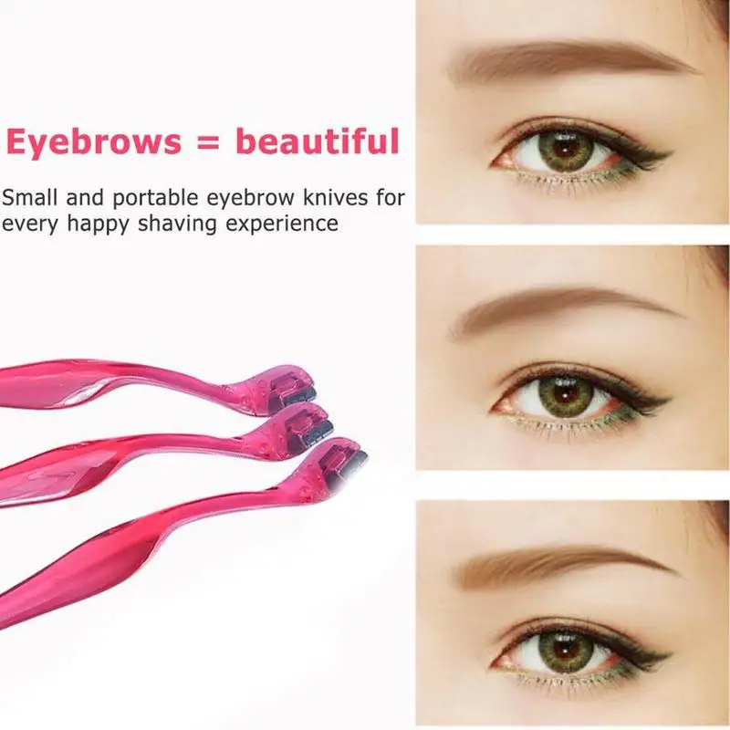 3 шт. красная портативная Бритва для бровей триммер бритва удаления волос на лице