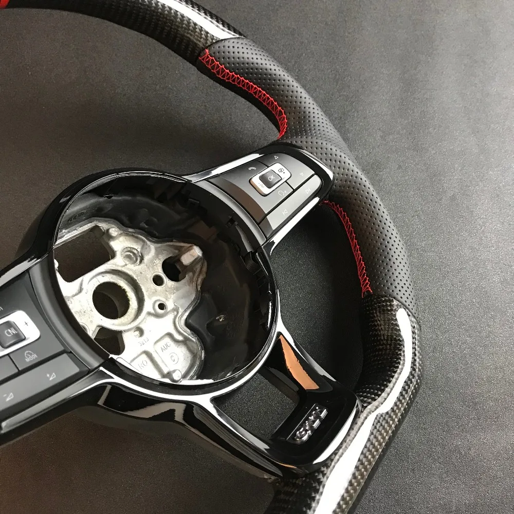 Рулевое колесо из углеродного волокна для VW Golf 7 GTI Golf R MK7 Jetta Passat Polo GTI Scirocco- Замена