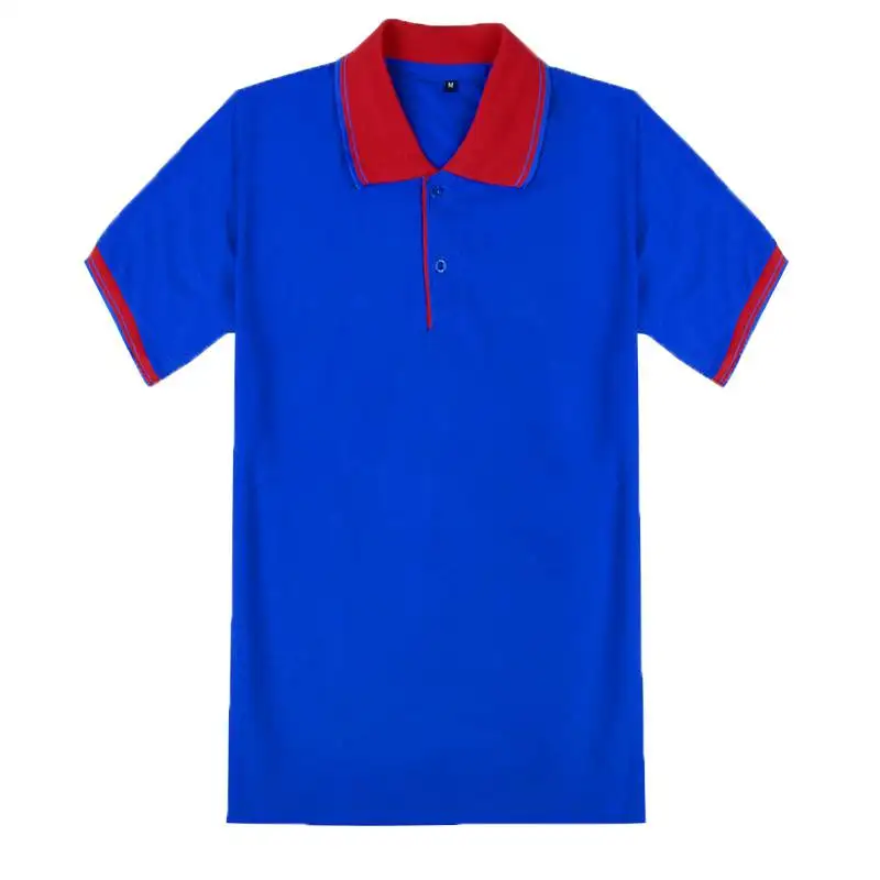 dark blue red Новая Брендовая женская Повседневная рубашка-поло, дышащий Топ, летние женские рубашки поло с коротким рукавом, плюс размер, Хлопковые женские Лоскутные Поло - Цвет: dark blue red