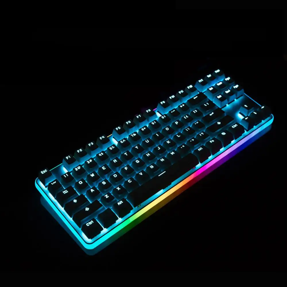 TKL RGB Механическая игровая клавиатура без ключа USB Сквозной и медиа-контроль линейный и тихий Pro