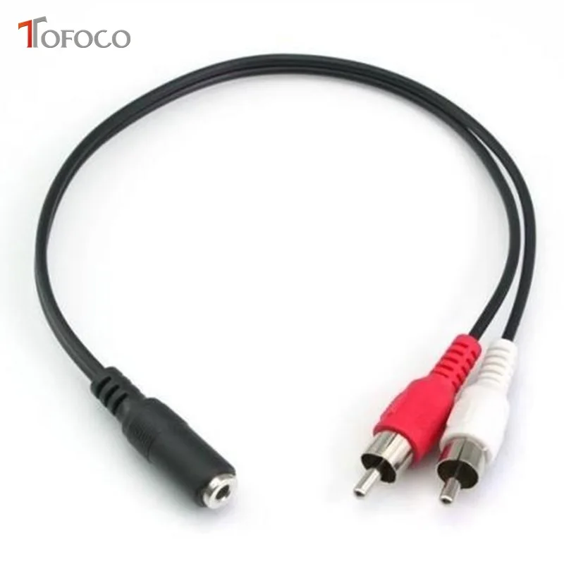 Двойной RCA кабель 20 см стерео аудио видео адаптер 3 5 мм двойной гнездовой разъем в