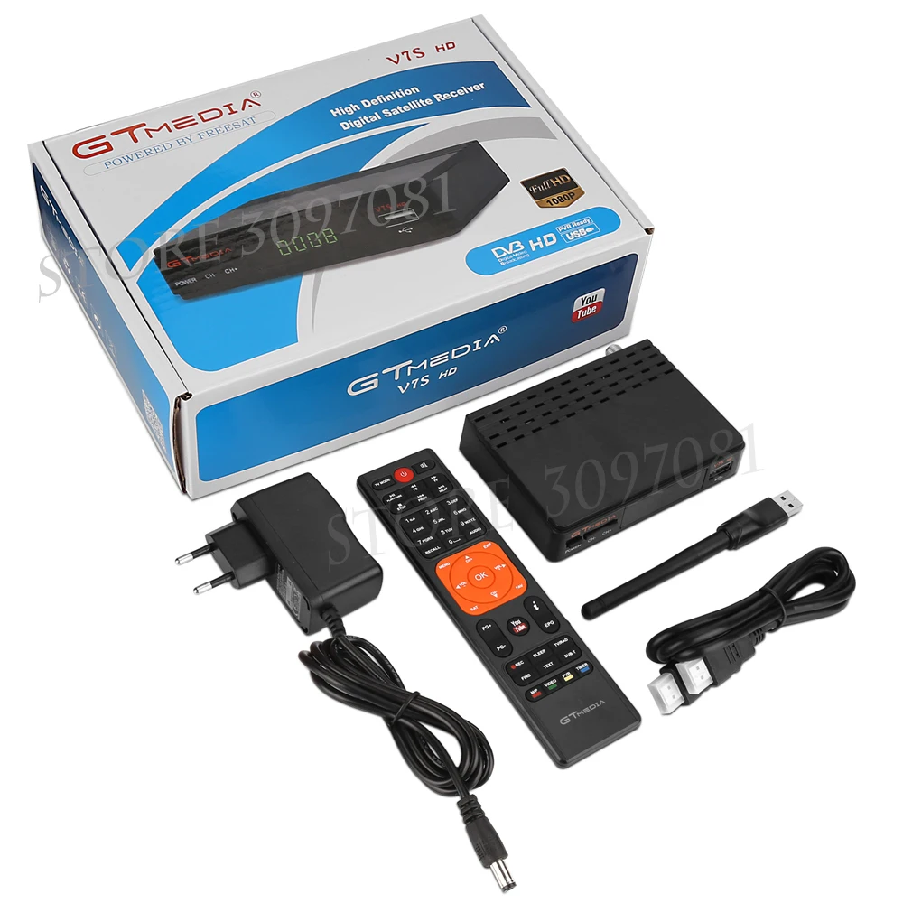 Decodificador спутниковый ТВ приемник Freesat v7s обновление до gtmedia v7s hd с USB Wifi 1 год Европа CCcam Cline Испания v8 nova