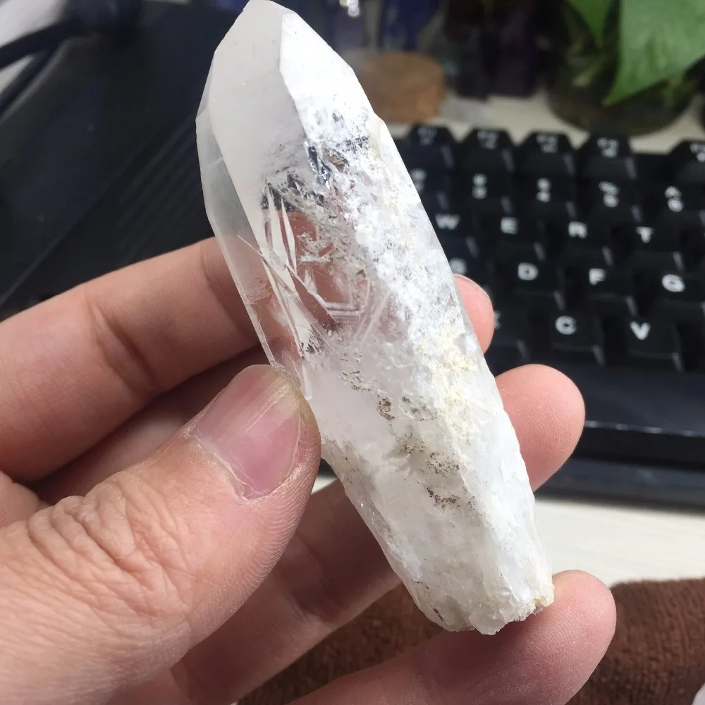 Today's Promotional Price 64g Natural Skeleton Quartz Crystal Stone Healing Minerals Wand Specimen #BH1058 | Дом и сад