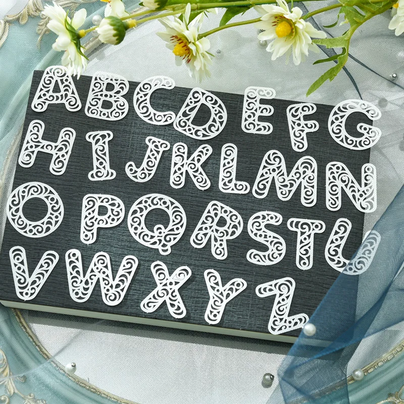 YPP CRAFT 72 шт. белые кружевные буквы и цифры для скрапбукинга/изготовления