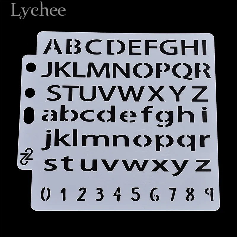 Lychee Life винтажные трафареты с буквами и цветочным узором для творчества слойные